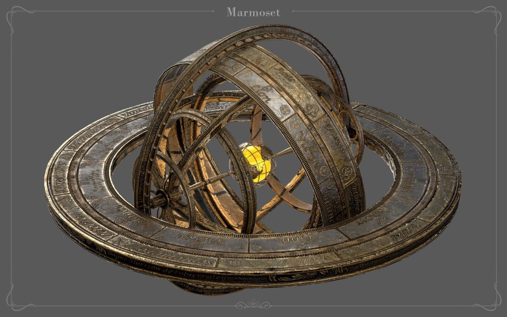 นาฬิกาลูกตุ้ม ลูกโลกดารา (armillary sphere)